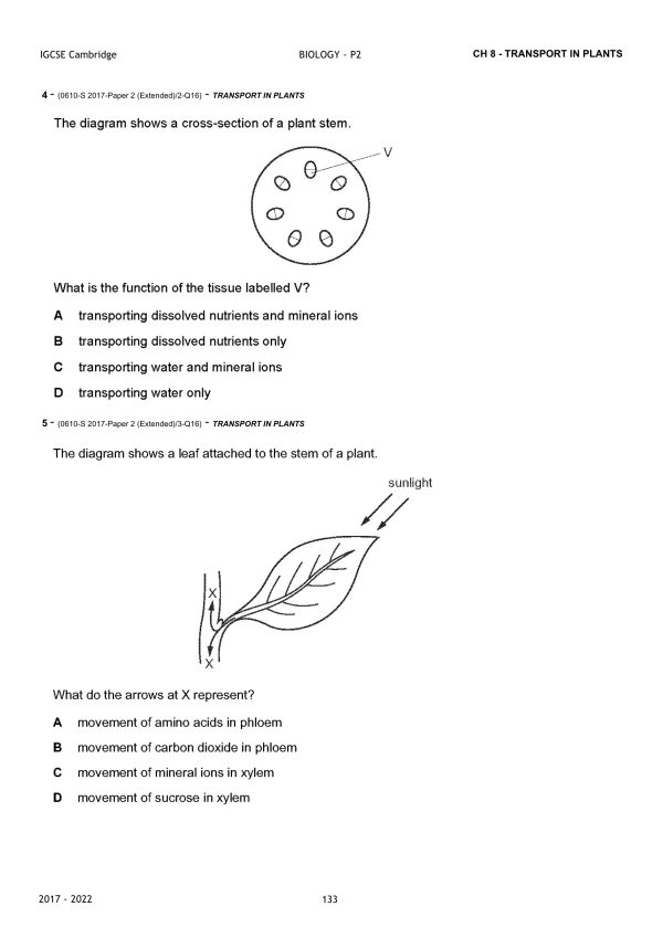 IGCSE BIOLOGY TOPICAL QUESTIONS - PAPER 2 (PDF) - Image 8